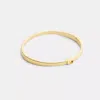 Coach Thin Signature Hinged Bangle In Gold