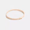 Coach Thin Signature Hinged Bangle In Gold