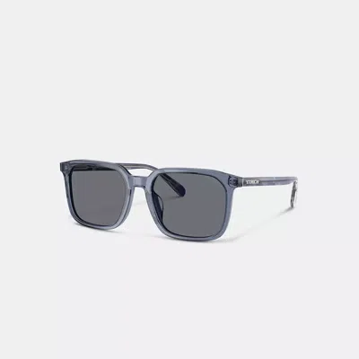 Coach Thin Square Sunglasses In Gunmetal