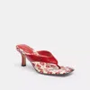 Coach Thong Kitten Heel With Floral Print In Red