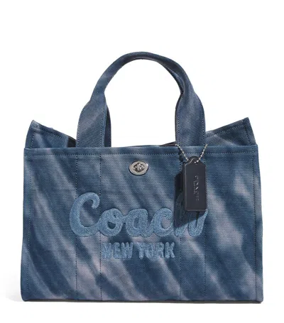 Coach Cargo 26 Tie-dye Tote Bag In Blue