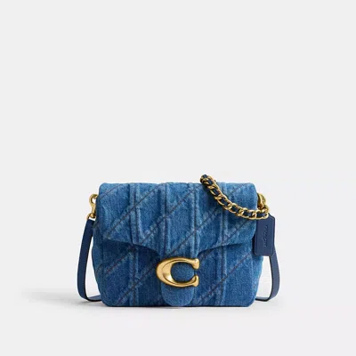 Coach Times Square Tabby Schultertasche Mit Steppung In Blue