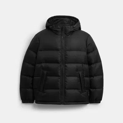 Coach Tonal Signature Down Jacket In Black