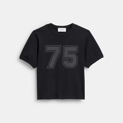 Coach Tonal Varsity T-shirt In Black