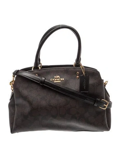 Pre-owned Coach Top Handle Bag In Black