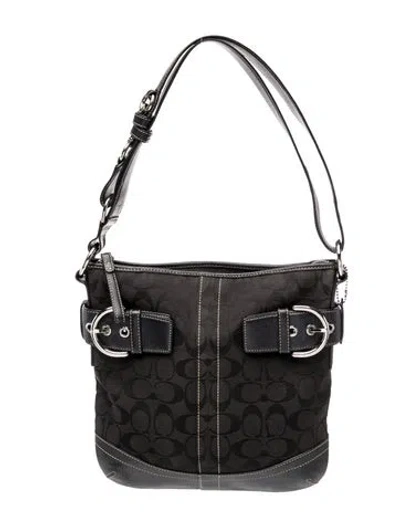 Pre-owned Coach Top Handle Bag In Black