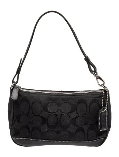 Pre-owned Coach Top Handle Bag In Black