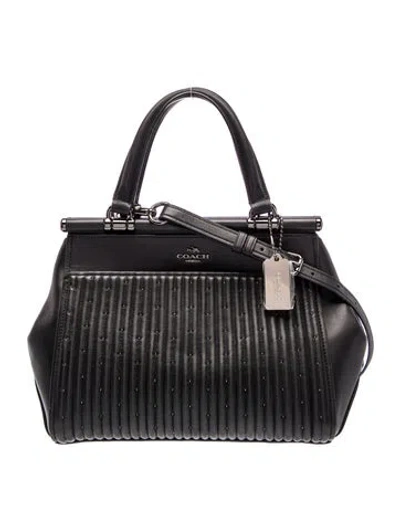 Pre-owned Coach Top Handle Bag In Black