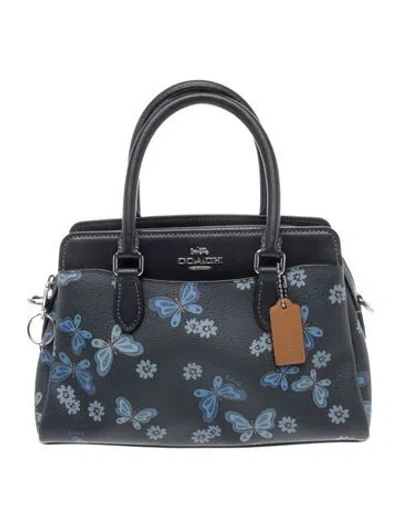 Pre-owned Coach Top Handle Bag In Blue