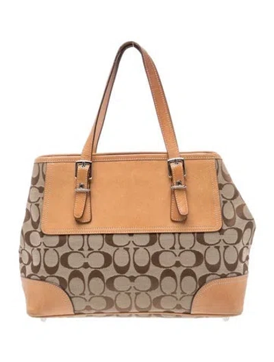 Pre-owned Coach Top Handle Bag In Brown