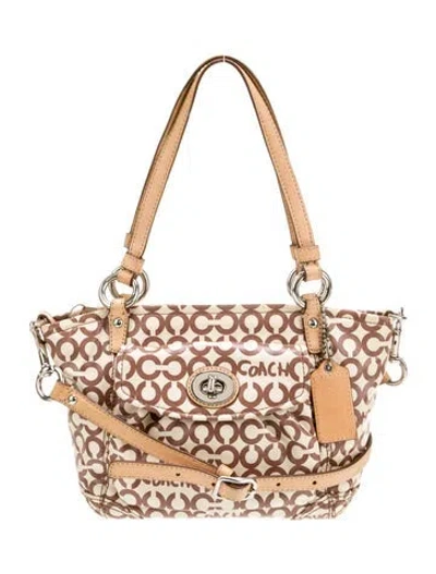 Pre-owned Coach Top Handle Bag In Brown