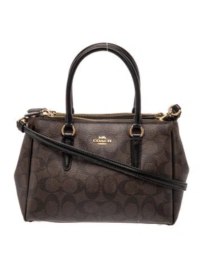 Pre-owned Coach Top Handle Bag In Brown
