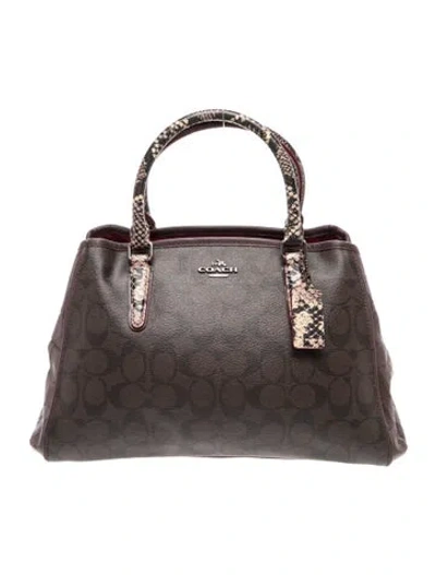 Pre-owned Coach Top Handle Bag In Brown