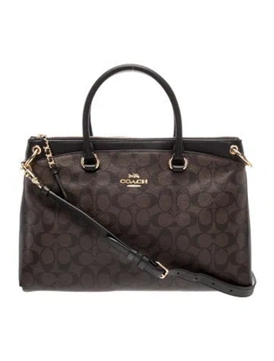 Pre-owned Coach Top Handle Bag In Brown