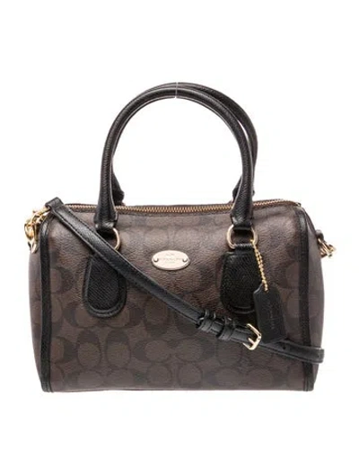 Pre-owned Coach Top Handle Bag In Brown