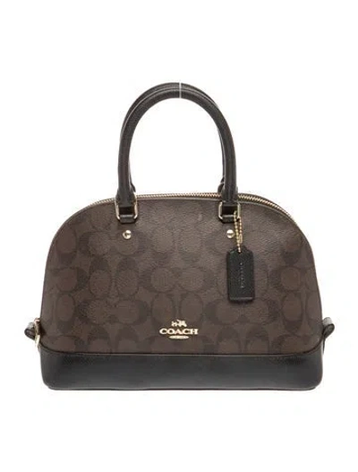 Pre-owned Coach Top Handle Bag In Brown