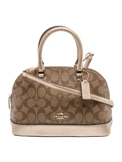 Pre-owned Coach Top Handle Bag In Brown