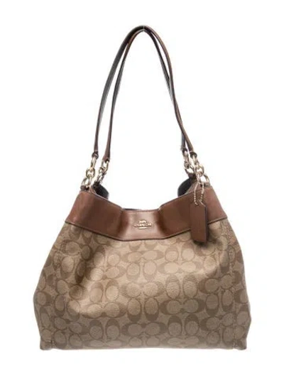Pre-owned Coach Top Handle Bag In Brown
