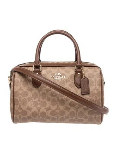 Pre-owned Coach Top Handle Bag In Brown