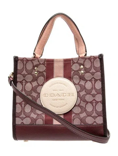 Pre-owned Coach Top Handle Bag In Burgundy