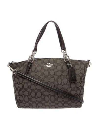 Pre-owned Coach Top Handle Bag In Gray