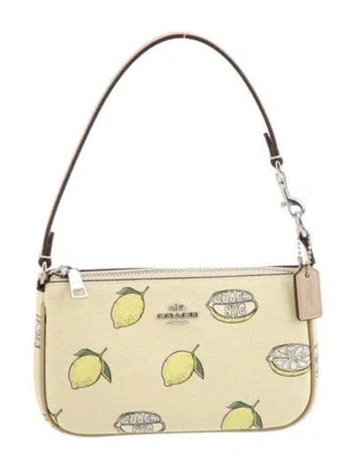 Pre-owned Coach Top Handle Bag In Green