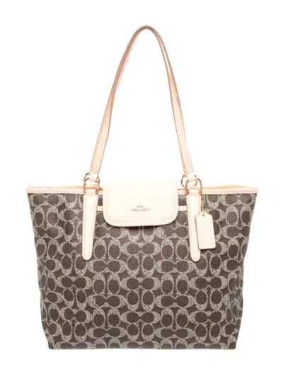 Pre-owned Coach Top Handle Bag In Multi