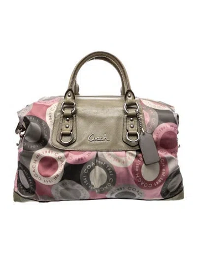 Pre-owned Coach Top Handle Bag In Multi