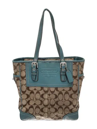 Pre-owned Coach Top Handle Bag In Neutral