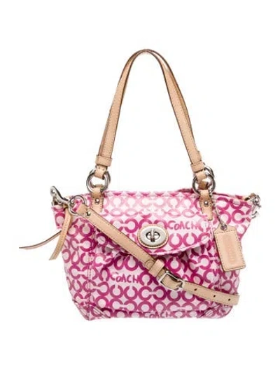 Pre-owned Coach Top Handle Bag In Neutral