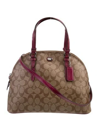 Pre-owned Coach Top Handle Bag In Neutral