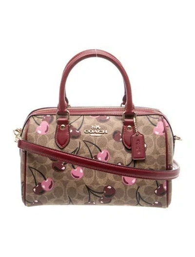 Pre-owned Coach Top Handle Bag In Neutral