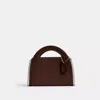 Coach Top Handle Card Case In Silver/maple