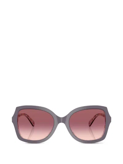 Coach Tortoiseshell-effect Butterfly-frame Sunglasses In Gray