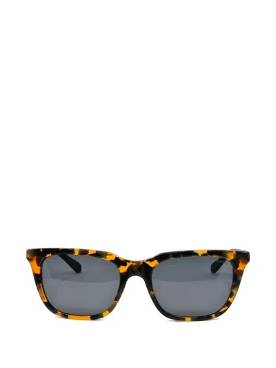 Coach Tortoiseshell-effect Square-frame Sunglasses In Blue