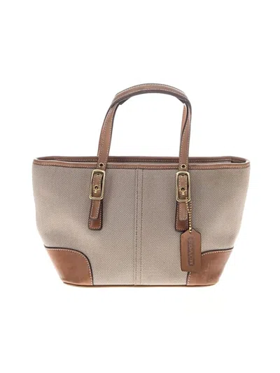 Pre-owned Coach Tote Bag In Tan