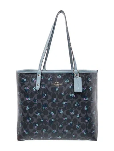 Pre-owned Coach Tote In Blue