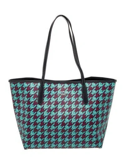 Pre-owned Coach Tote In Blue