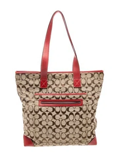Pre-owned Coach Tote In Brown