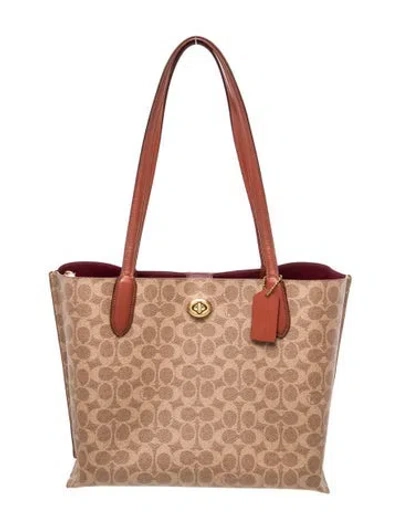 Pre-owned Coach Tote In Brown