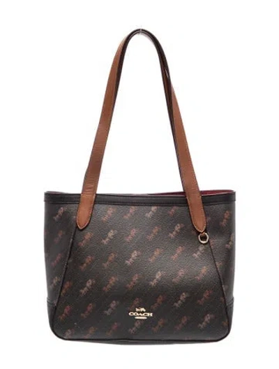 Pre-owned Coach Tote In Brown