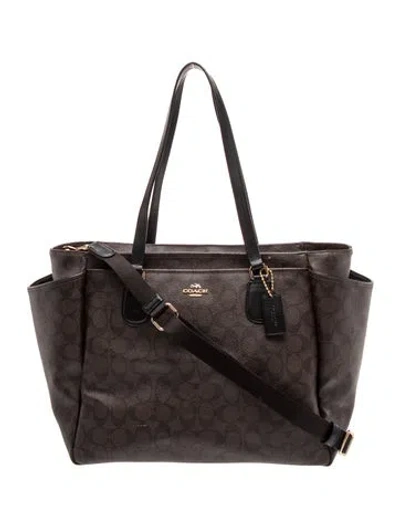 Pre-owned Coach Tote In Brown