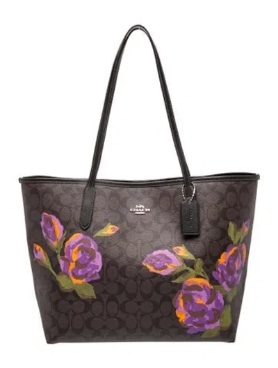 Pre-owned Coach Tote In Brown