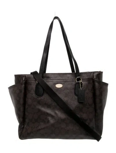Pre-owned Coach Tote In Brown