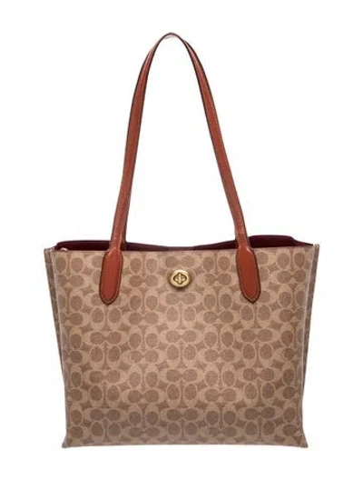 Pre-owned Coach Tote In Brown