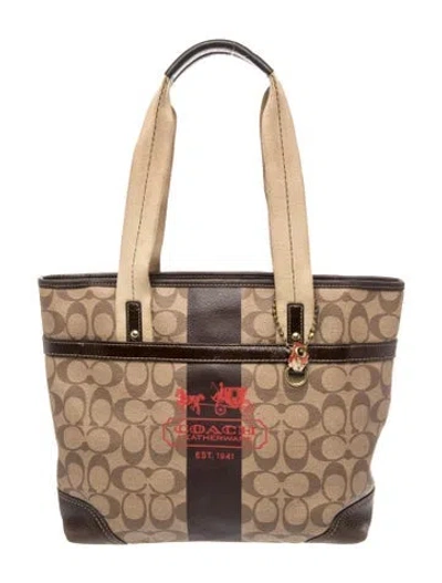 Pre-owned Coach Tote In Brown