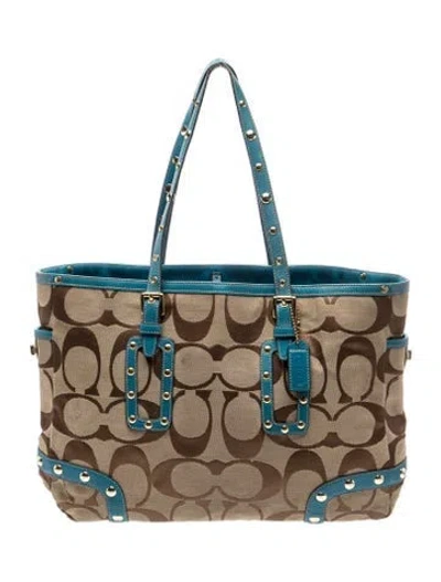 Pre-owned Coach Tote In Brown