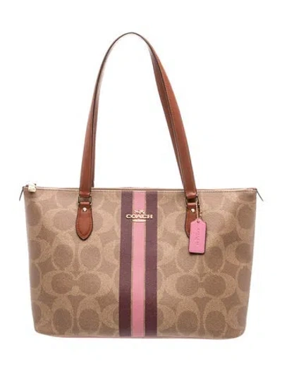 Pre-owned Coach Tote In Multi
