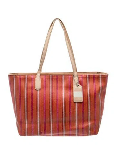 Pre-owned Coach Tote In Multicolor