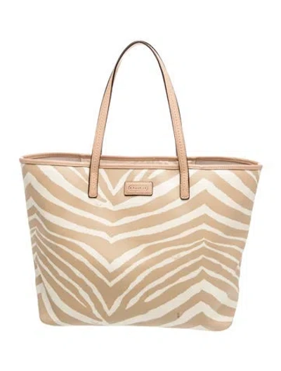 Pre-owned Coach Tote In Neutral